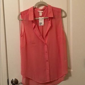 H & M peach color top, size 12